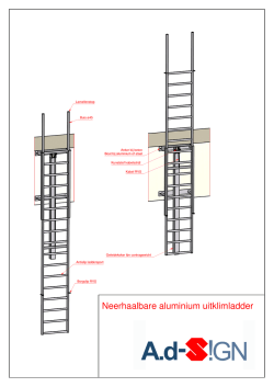 Neerhaalbare aluminium uitklimladder