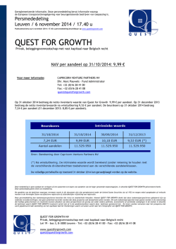 I.W. per 31/10/2014 - Quest for Growth NV