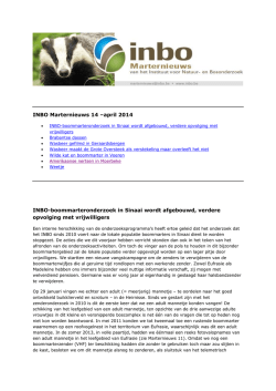 INBO Marternieuws 14 - Instituut voor Natuur