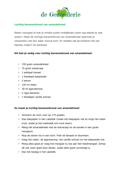 Luchtig bananenbrood van amandelmeel Reken
