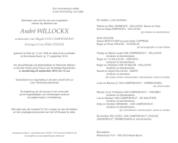 André WILLOCKX - Begrafenissen Willems