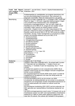 YSR - Prodiagnostiek