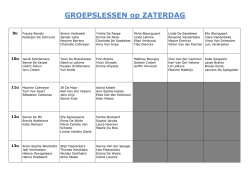 GROEPSLESSEN op ZATERDAG