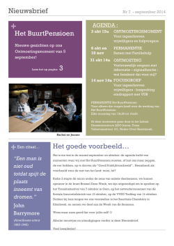 in deze Nieuwsbrief - Kenniscentrum Woonzorg Brussel