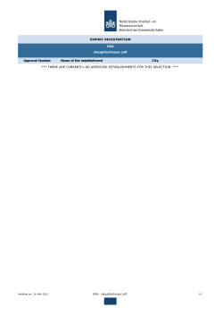 Approval Number Name of the establishment USA slaughterhouse