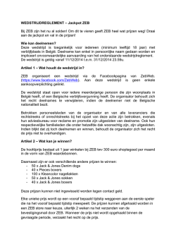 Jackpot ZEB Bij ZEB zijn het nu al solden! Om dit te