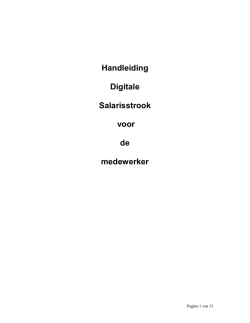 Handleiding Digitale Salarisstrook voor de medewerker