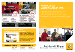 Auto Koese folder januari 2014 Onderwerpen in deze folder