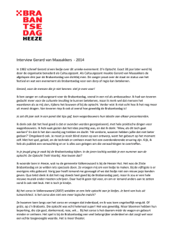 Interview Gerard van Maasakkers - 2014