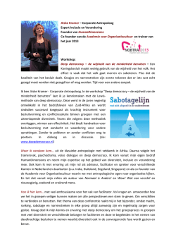 Jitske Kramer &ndash; Corporate Antropoloog Expert