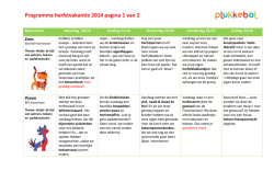 Programma herfstvakantie 2014 pagina 1 van 2