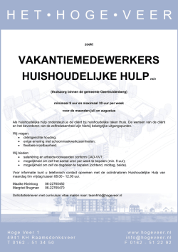 Zet hier de - Het Hoge Veer