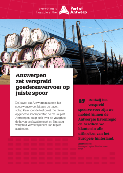 Antwerpen zet verspreid goederenvervoer op juiste