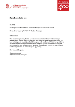 Zandkorrels in zee