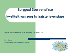 Palliatieve Zorg, niet alleen maar samen