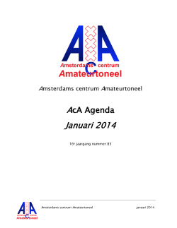 Januari 2014 - Amsterdam Centrum voor Amateurtoneel
