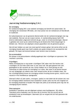 Jaarverslag secretaris