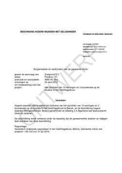 Hogere waarden Wet geluidhinder