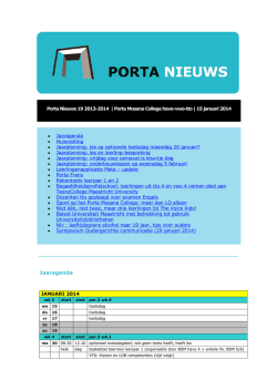 Jaaragenda - Porta Mosana College
