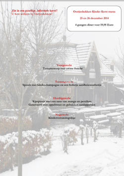 Zin in een gezellige, informele kerst? U bent