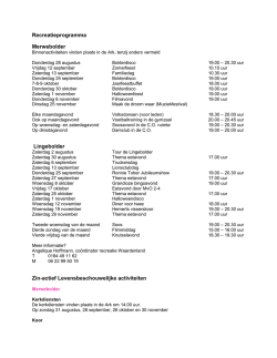 Recreatieprogramma Merwebolder Lingebolder Zin-actief