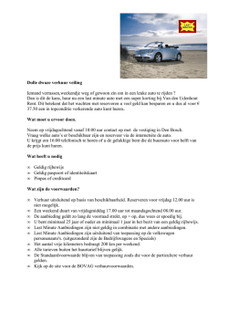 Dolle dwaze verhuur veiling Iemand verrassen,weekendje weg of