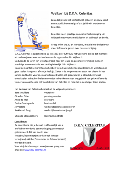 informatie nieuwe leden