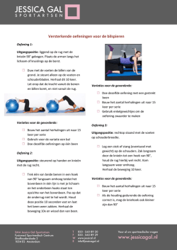 Versterkende oefeningen bilspieren