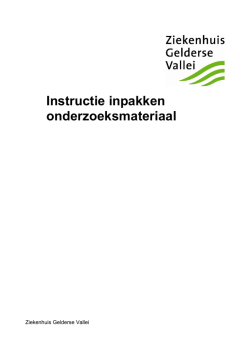 Instructie inpakken onderzoeksmateriaal