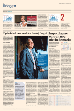 Impact lage euro zit nog niet in de m