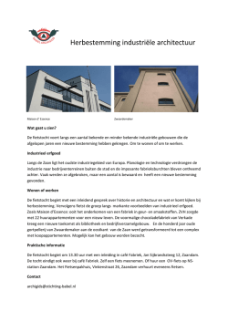 Herbestemming industri&euml;le architectuur