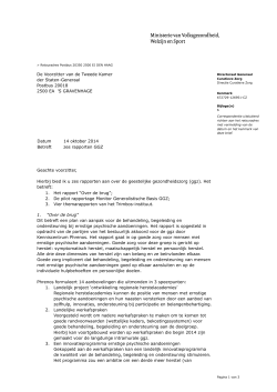 "Kamerbrief over zes rapporten ggz" PDF