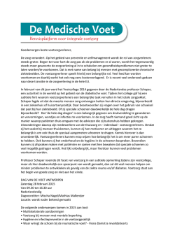 Nieuwsbrief 1 Reumatische voet