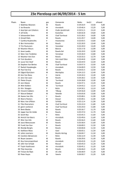 23e Piereloop zat 06/09/2014 - 5 km