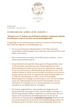 IS PAIRI DAIZA DE &laquo; GOEDE &raquo; OF DE &laquo; SLECHTE &raquo; ? &ldquo;Het