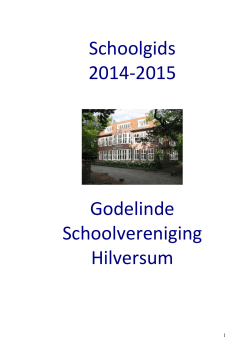 Een woord vooraf - Godelindeschool