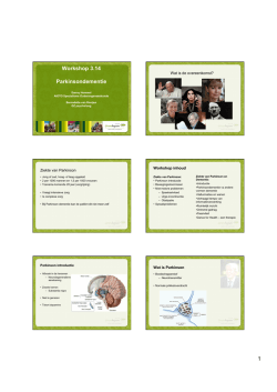 3.14 Parkinson dementie