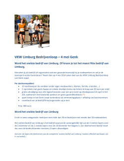 VKW Limburg Bedrijvenloop – 4 mei Genk