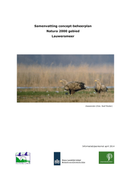 Samenvatting concept-beheerplan Natura 2000 gebied Lauwersmeer