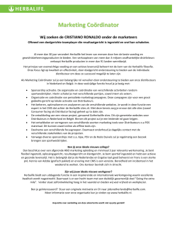 Marketing Coördinator - Herbalife - Nederland