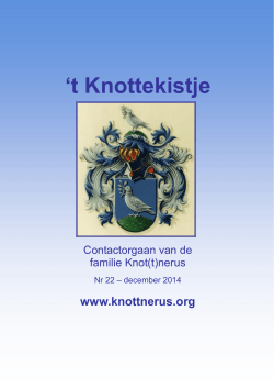 Knottekistje 2014 - Familie Knottnerus