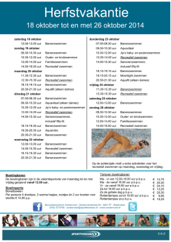 herfstvakantie 2014