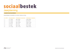 Jaarplanning Sociaal Bestek - Reed Business Information