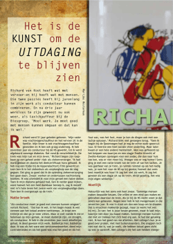Je moet de uitdaging blijven zien Richard heeft