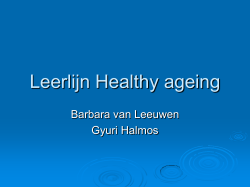 Leerlijn Healthy ageing