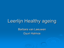 Leerlijn Healthy ageing