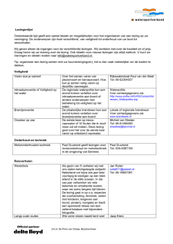 Lezinglijst - Watersportverbond