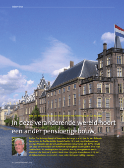 een ander pensioengebouw - Nederlandse Bond voor