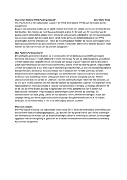 Invoering &ldquo;taaleis WWB/Participatiewet&rdquo; door Hans Hoes Op