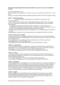 HANDHAVINGSVERORDENING WWB, IOAW EN